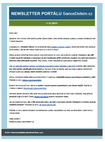 ilustrační obrázek - newsletter
