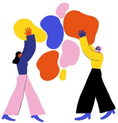 Dva lidé spolupracují