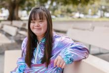 dívka s Downovým syndromem