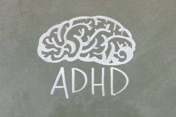 Obrázek s nápisem ADHD