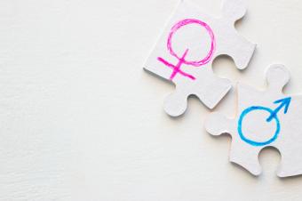 Puzzle se znaky pro muže a ženy
